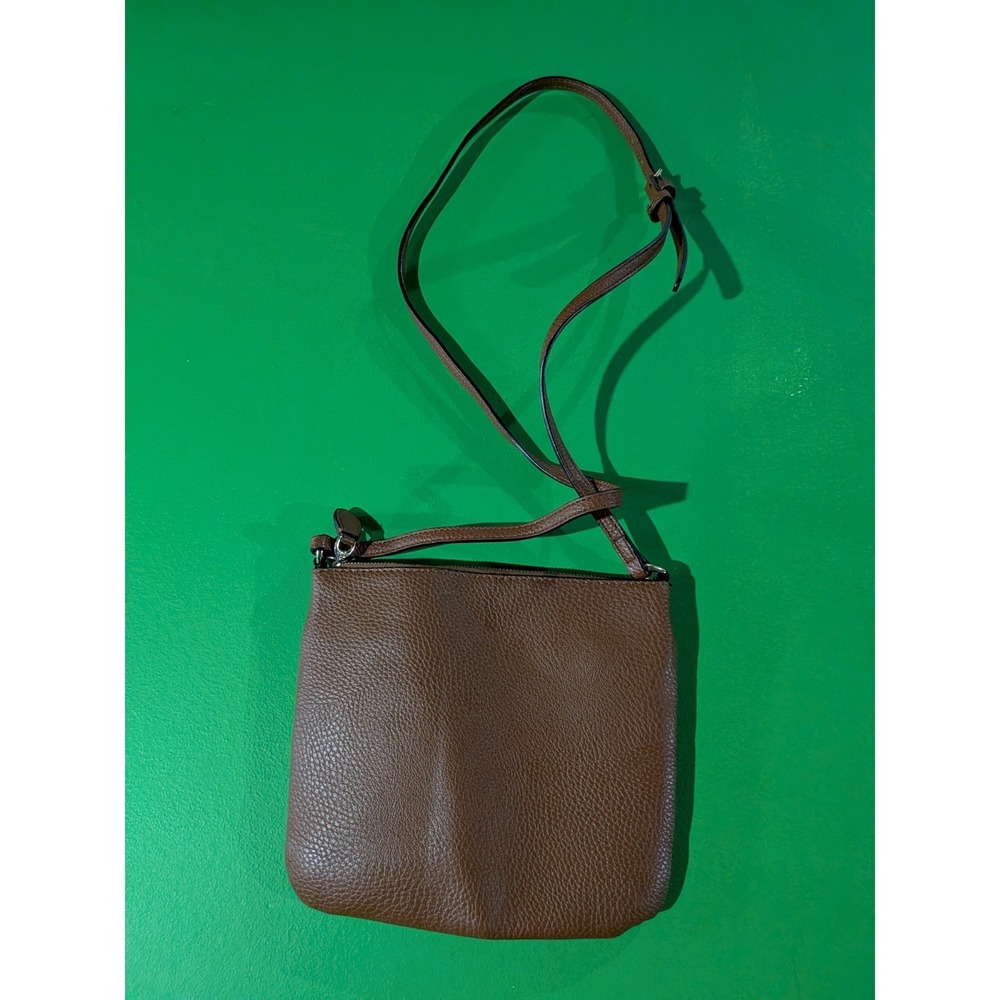 Lauren Ralph Lauren Brown Leather‎ Multi Crossbody Mini Handbag OS Shoulder Bag - Picture 3 of 10